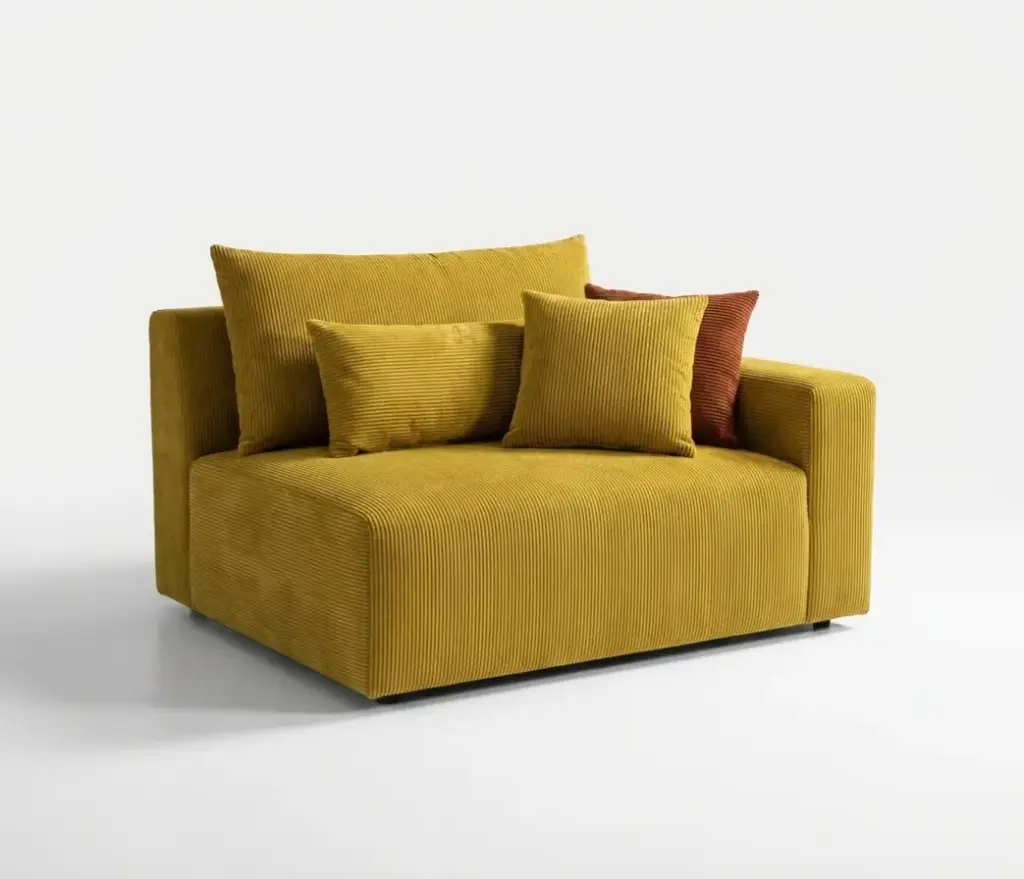Modulor Corner Single With Arms 95 Cm